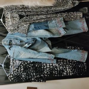 Jean outfit two dresses all together